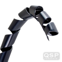 Spiralwrap Svart (Spirap) 6mm - Rulle (10m) QSP Products